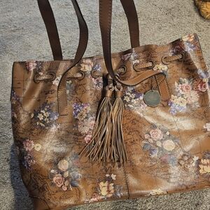 Patricia Nash Leather Whitney Tote In English Garden And Matching Wallet